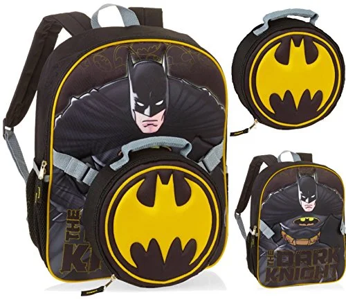 Dc Comics Batman Dark Knight Backpack With Detachable Lunch Bag - Kids