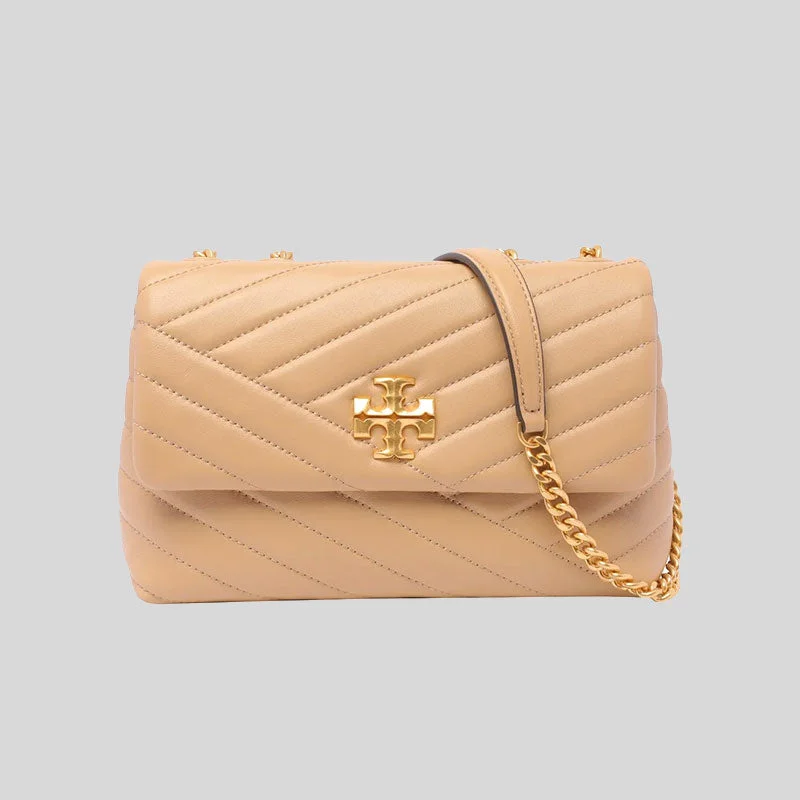 chic orange shoulder bag-TORY BURCH Kira Small Chevron Convertible Shoulder Bag Desert Dune RS-90452