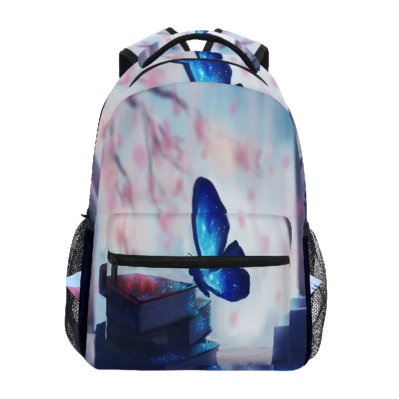 stylish backpack for trendy journeys -Backpack Butterfly Firework Star Shimmer? School Bags Bookbags for Teen/Girls