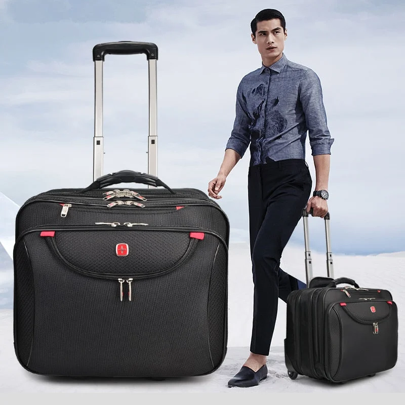 small suitcase for weekend -Hotsale!16Inches High Quality Businessman Computer Travel Luggage,Waterproof Swiss Trolley