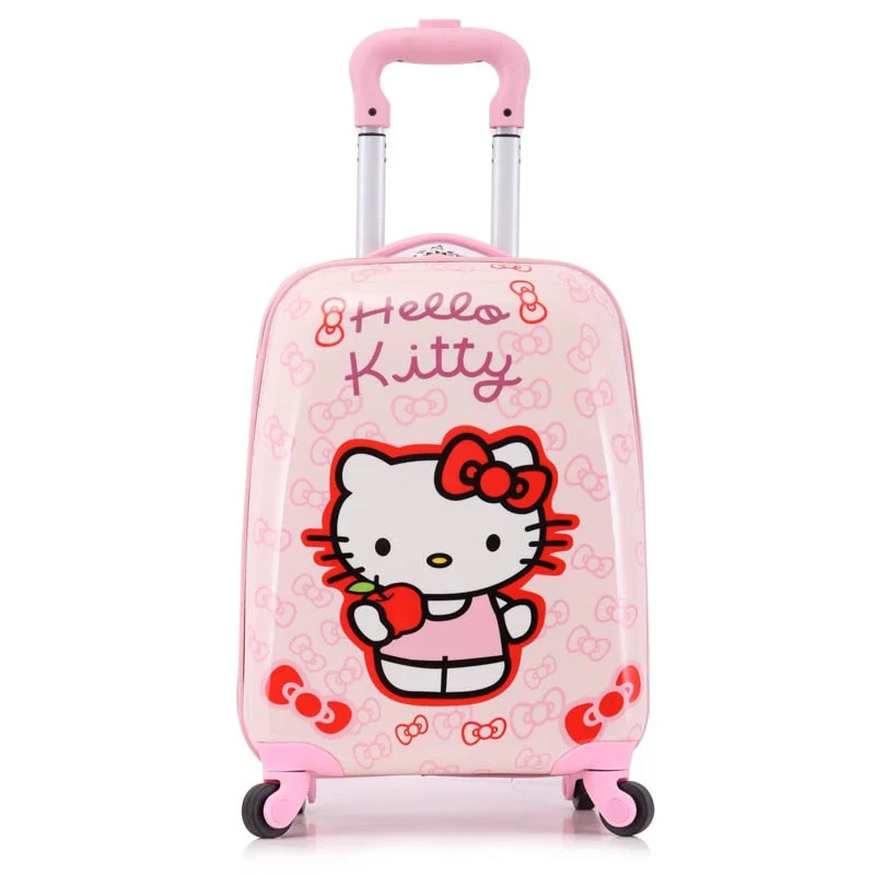 checked suitcase for big trips -18" Children Lovely Cute Travel Luggage On Universal Wheels,Cartoon,Princess Hardside Cartoon