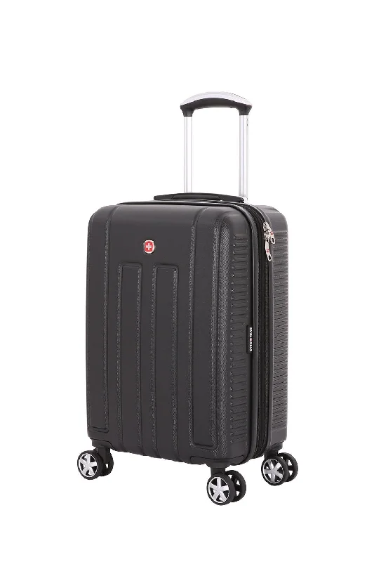 designer suitcase for posh style -SwissGear Vaud Black 19" Hardside Spinner