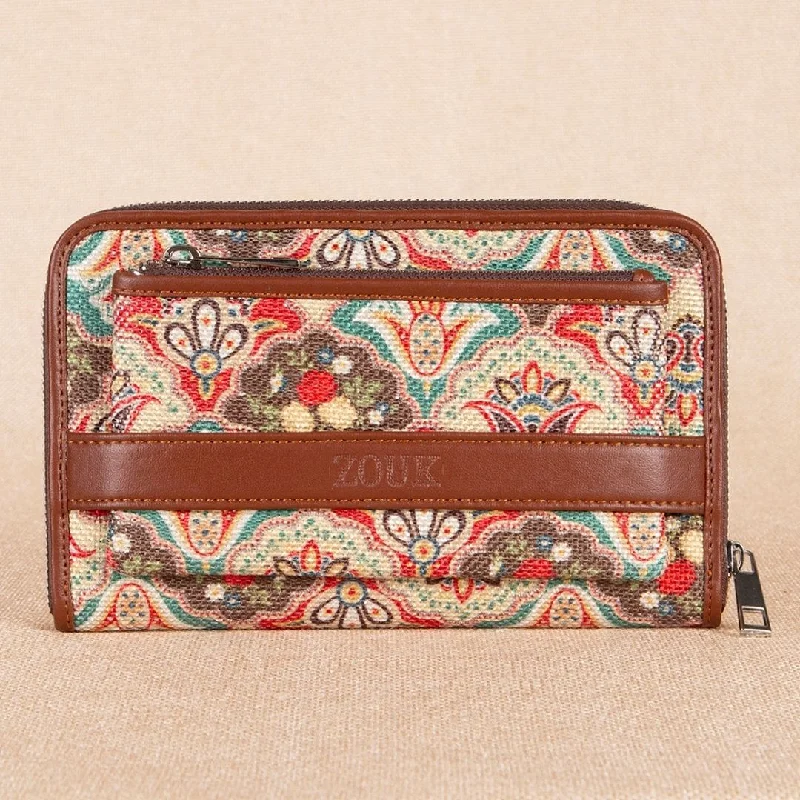 structured office purses & wallets-structured office purses & walletsMughal Art Multicolor Classic Zipper Metal Wallet