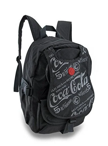 lightweight backpack for short travel -Coca-Cola Nylon Basic Multipurpose Backpacks Nylon Coca-Cola Backpack 12 X 15 X 5.25 Inches Gray