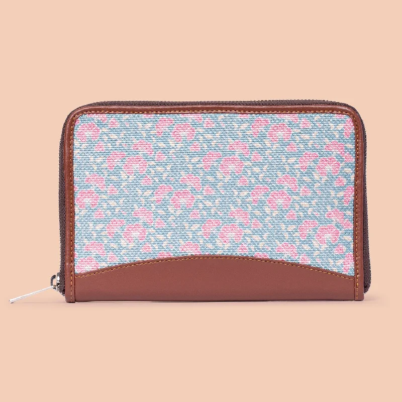 casual denim purses & wallets-casual denim purses & walletsChettinad Florals Metal Chain Wallet