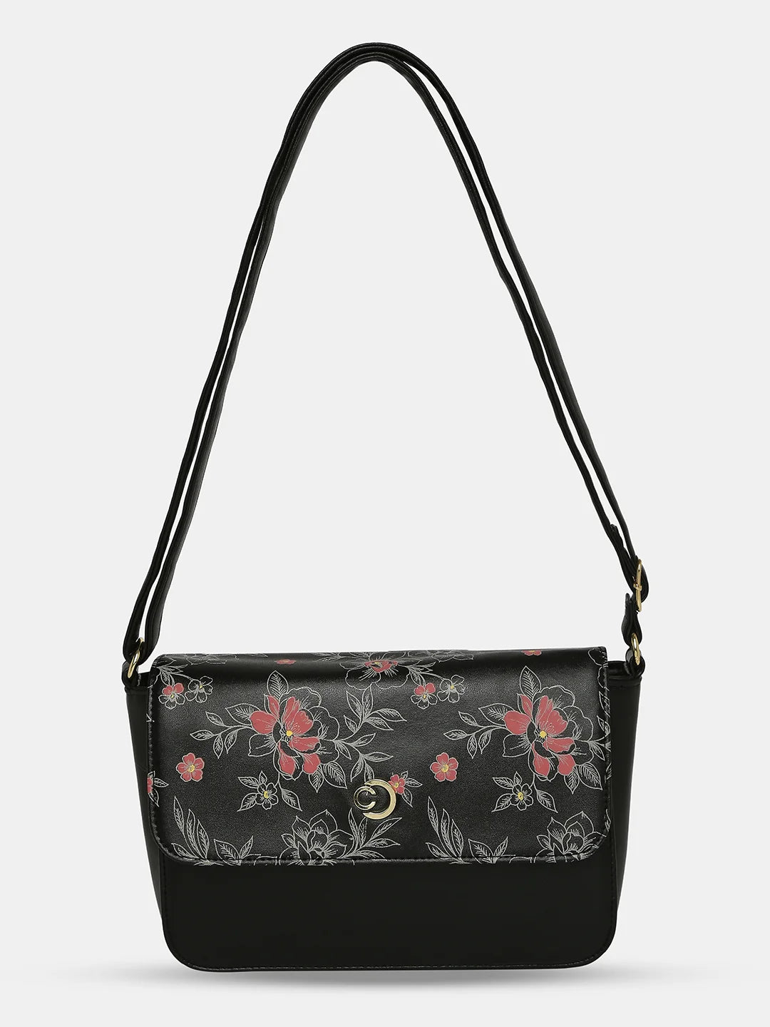 premium satin crossbody bag-premium satin crossbody bagCaprese Snow Sling Small Printed Women'S Handbag Black