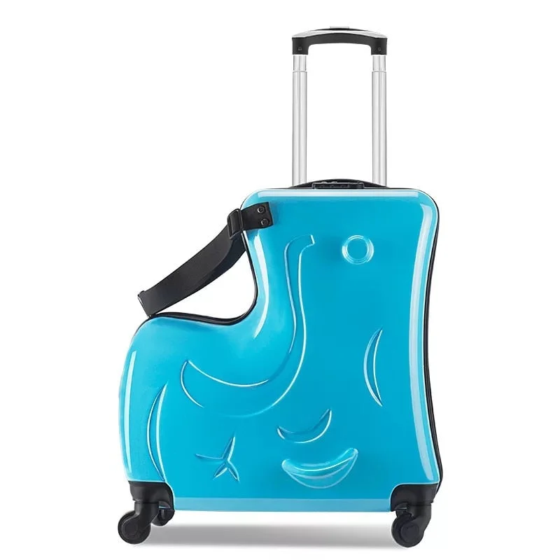 custom suitcase for personal flair -Fashion Cute Kids Trolley Suitcases Wheel Children Carry On Trunk Spinner 20Inch Rolling Luggage