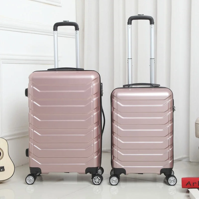 blue suitcase for calm trips -Male/Female Trolley Case,24 Inch Suitcase,Universal Wheel Luggage,20"Student Boarding Box,Fashion