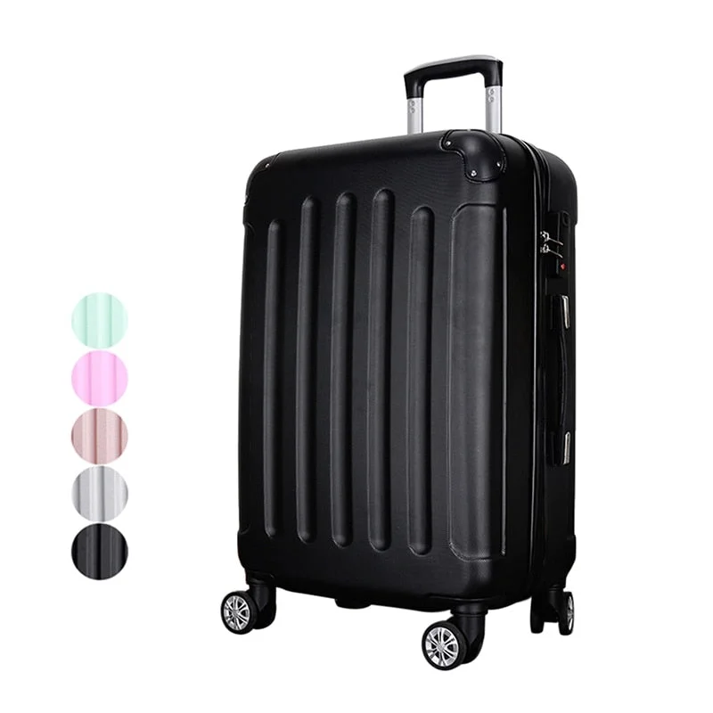 soft suitcase for light loads -Abs Plastic Rolling Luggage Traveling Luggage Bags With Spinner Wheels Suitcases Trolley Bag For