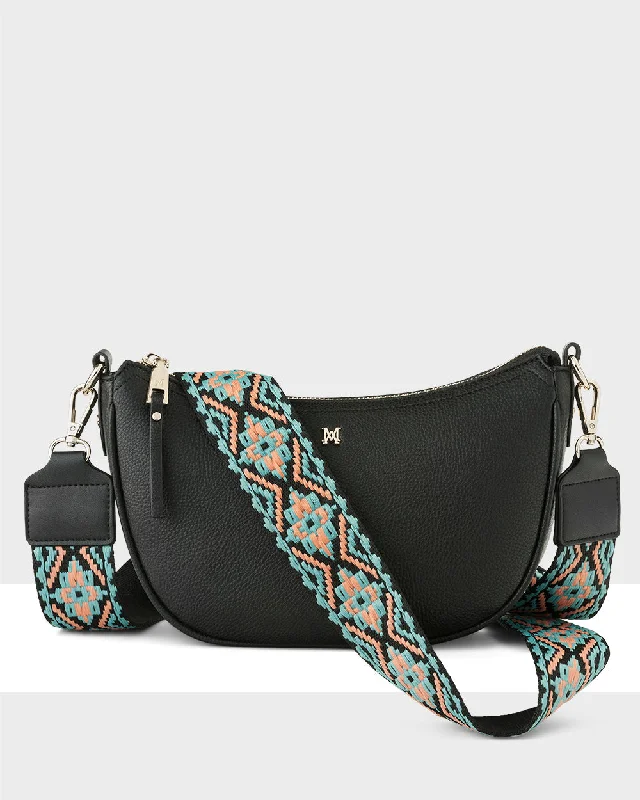 trendy straw crossbody bag-trendy straw crossbody bagLayla Zip Top Curved Crossbody With Aztec Strap