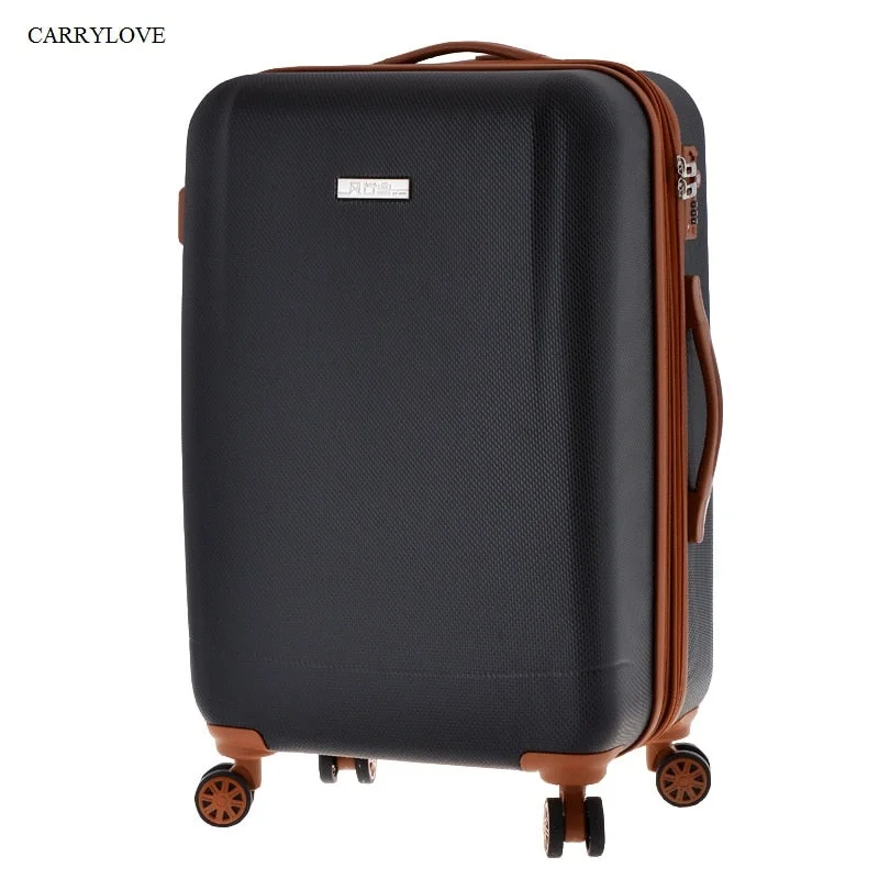 stylish suitcase for fashion lovers -Carrylove High Quality For Long Trips 20/24/28 Inch Size Pc+Abs Rolling Luggage Spinner Brand