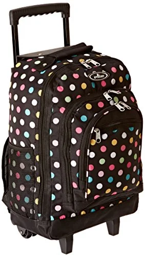 Herschel backpack for students -Everest Wheeled Backpack With Pattern, Polkadot, One Size