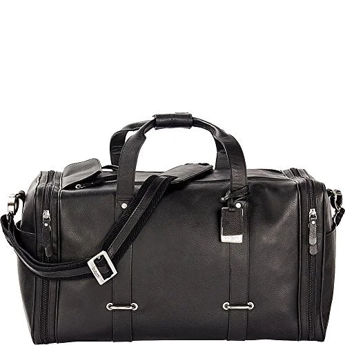 leather duffel bags for upscale style -Bugatti Bello Leather Duffle Bag (Black)