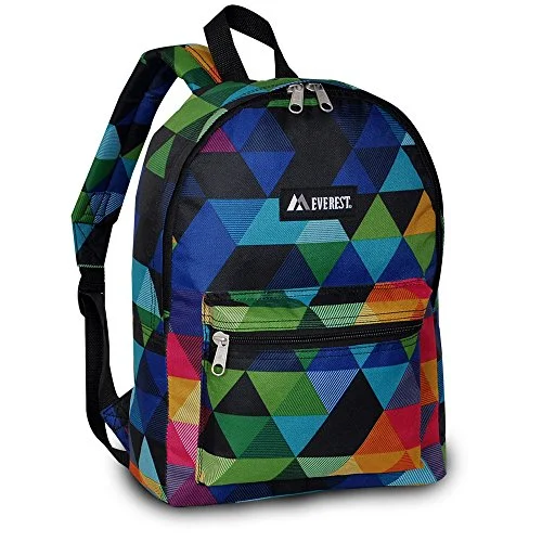 waterproof backpack for rainy days -Everest Basic Pattern Backpack, Prism, One Size