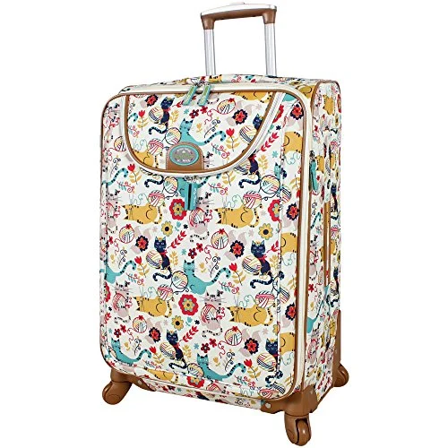 Samsonite suitcase for trusted quality -Lily Bloom Luggage Large Expandable Design Pattern Suitcase With Spinner Wheels For Woman (28In,