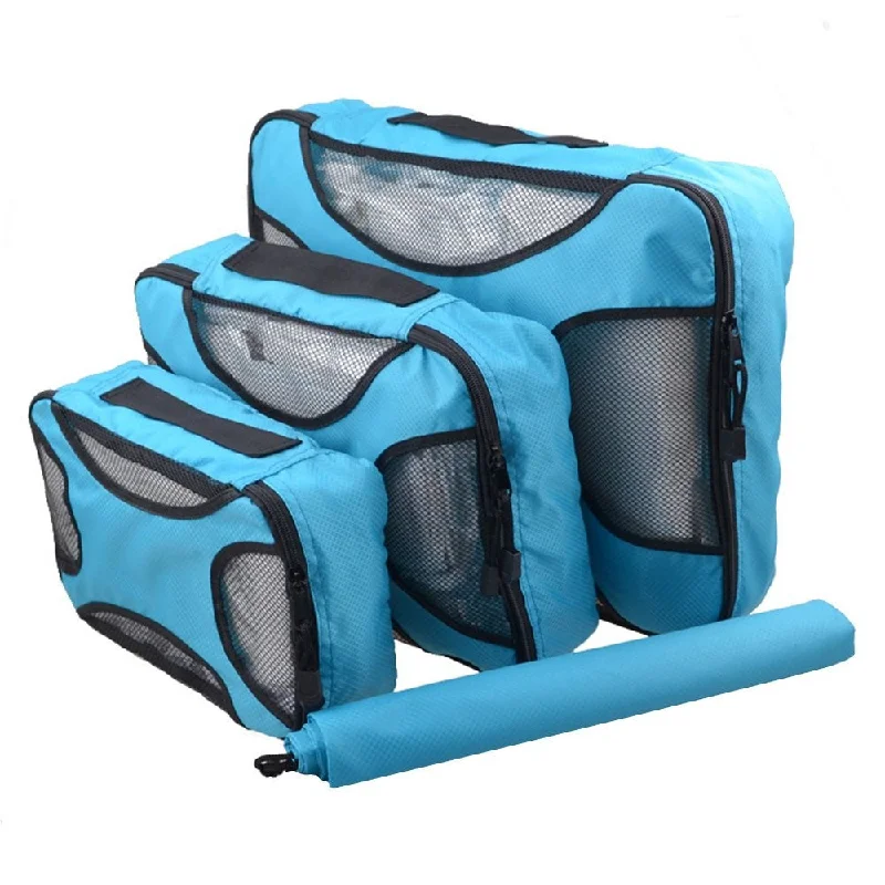 large suitcase for international -Laundry  Cideros 3 Sets Packing Cubes System For Travel Luggage Organizers With Laundry Bag