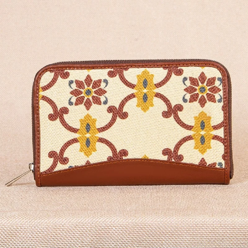 slim leather purses & wallets-slim leather purses & walletsChandra Mahal Raj Gadi Motif Metal Chain Wallet