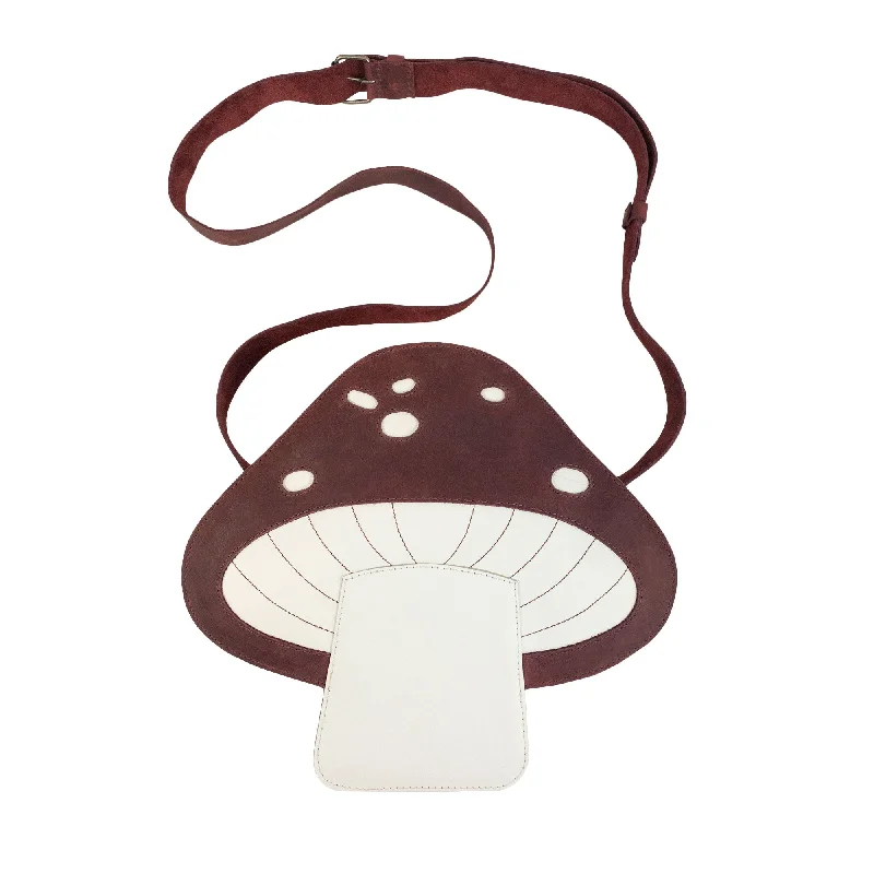 teal satin shoulder bag-Mushroom-Shaped Shoulder Bag