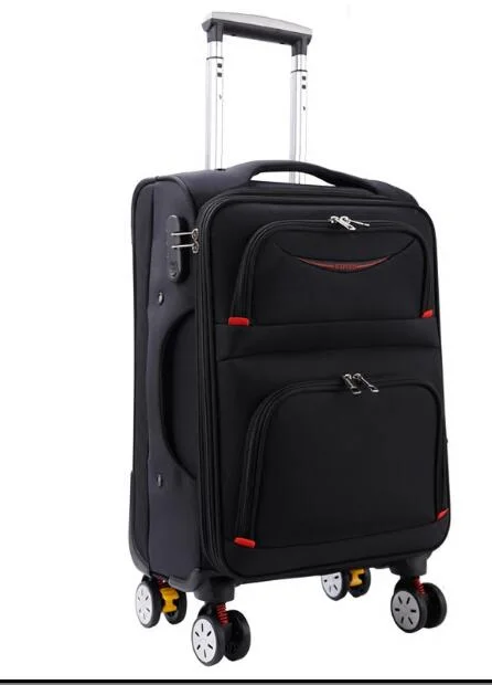 portable suitcase for short trips -Travel  Rolling Luggage Bag On Wheel Business Travel Luggage Suitcase Oxford Spinner Suitcase