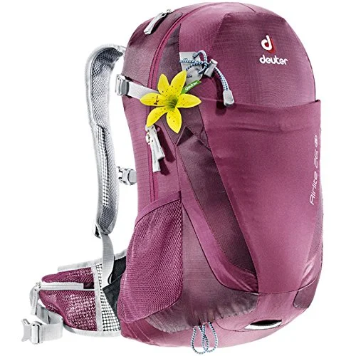 foldable backpack for convenience -Deuter Airlite 26 Sl - Ultralight Day Hiking Backpack, Blackberry/Aubergine