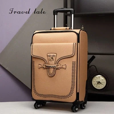 personalized suitcase with initials -Travel Tale  Fashion Restoring Ancient Ways Abs 20/24 Inch Rolling Luggage Spinner Brand Travel