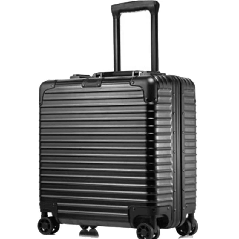 medium suitcase for short stays -Good Quality 18 Inches Computer Trolley Case Business Password Boarding Boxes Casters Luggage