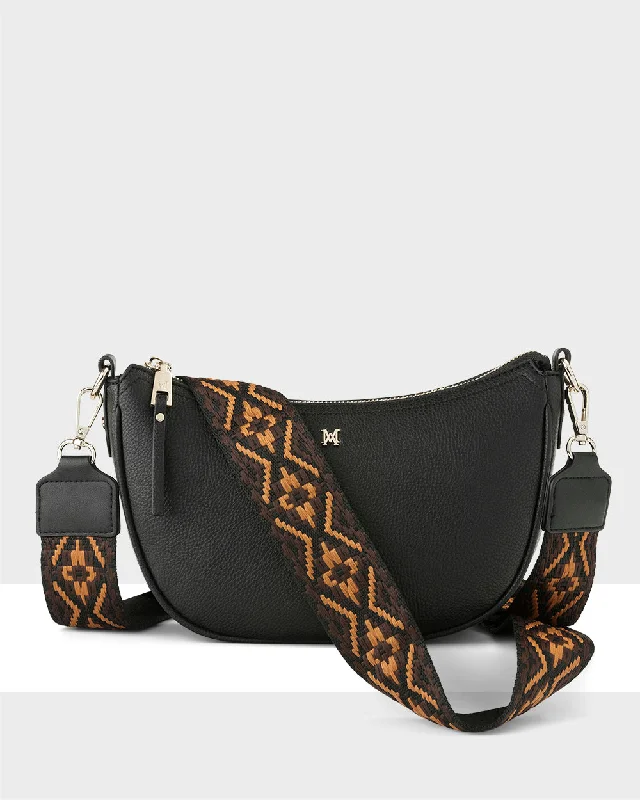 elegant suede crossbody bag-elegant suede crossbody bagLayla Zip Top Curved Crossbody With Aztec Strap