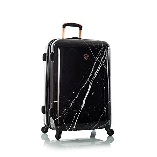 practical suitcase for daily trips -Heys America Dakara 26" Black Marble Fashion Spinner