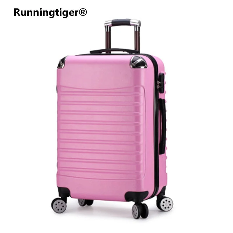 designer suitcase for luxury lovers -20/24 Inches Abs Girl Students Spinner Trolley Case Child Creative Travel Luggage Rolling