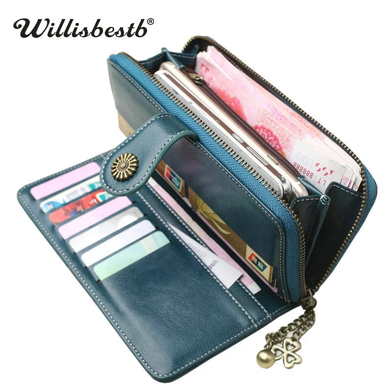 beige leather purses & wallets-beige leather purses & wallets2018 New Vintage Button Phone Purses Women Wallets Female Purse Leather Brand Retro Ladies Long