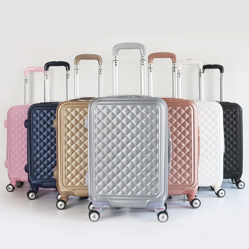 vintage suitcase for classic decor -Vertical Abs Trolley Case,Student Suitcase,20 Inch Boarding Trunk,Password Box Universal Wheel