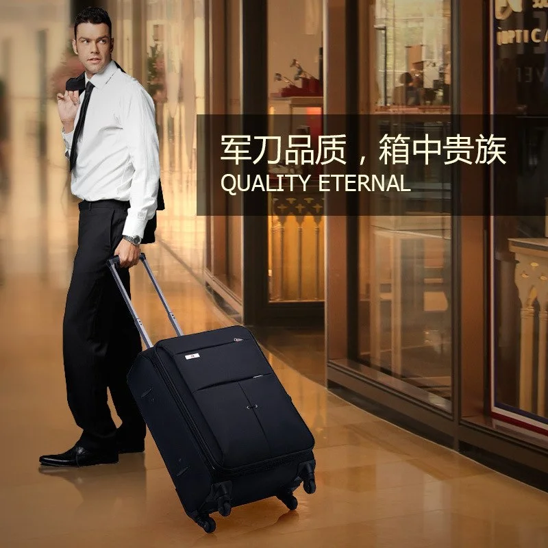 affordable suitcase for cheap trips -Oxford Cloth Fabrics, Fashion And Durable 17/20/22/24/26 Inch Rolling Luggage Spinner Brand