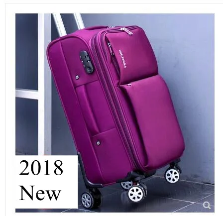 vintage suitcase for aesthetic appeal -Oxford Spinner Suitcases Travel Luggage Suitcase Men Travel Rolling Luggage Bags On Wheels Travel