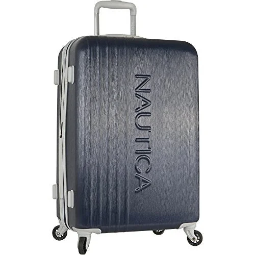 hard suitcase for protection -Nautica Lifeboat 24 Inch Hardside Expandable Suitcase, Classic Navy