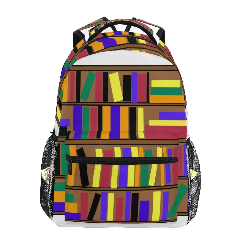 compact backpack for short journeys -Backpack Bookshelf Clip Art School Bags Bookbags for Teen/Girls