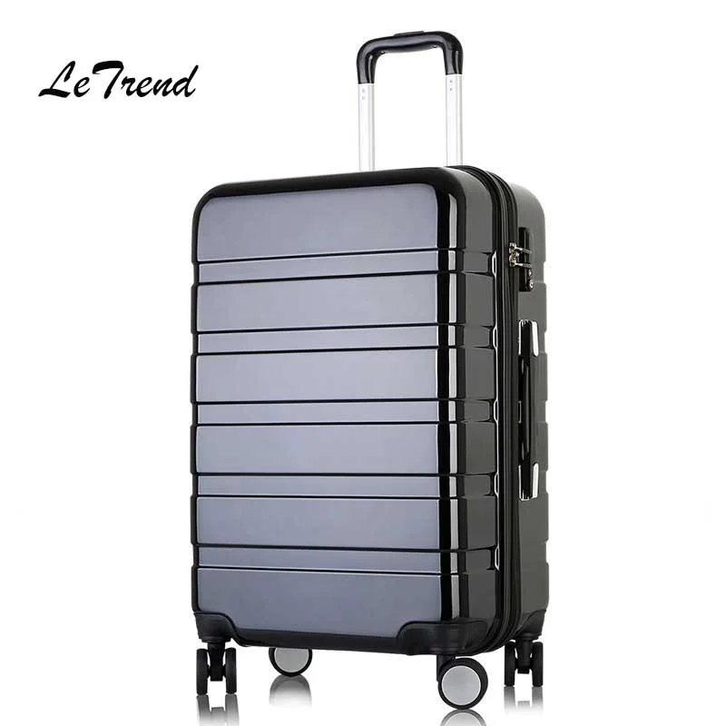 foldable suitcase for easy packing -Letrend Women Korea Rolling Luggage Spinner Password Trolley Suitcase Wheels 20 Inch Cabin Travel