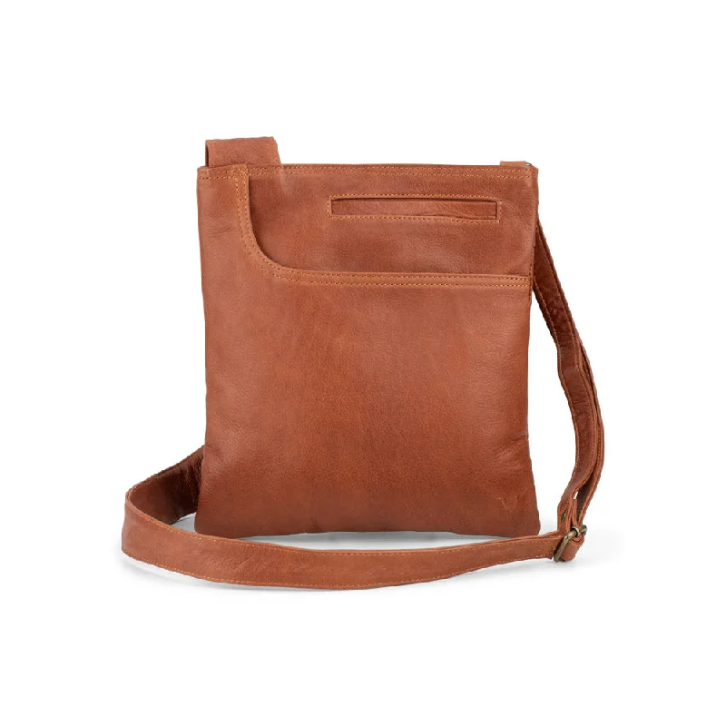 waterproof canvas crossbody bag-waterproof canvas crossbody bagVerona - VCB-02 Square Leather sling sidebag - Cognac