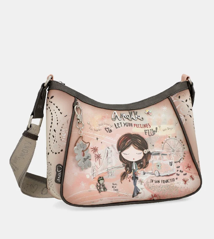 trendy straw crossbody bag-trendy straw crossbody bagPeace & Love pink crossbody bag