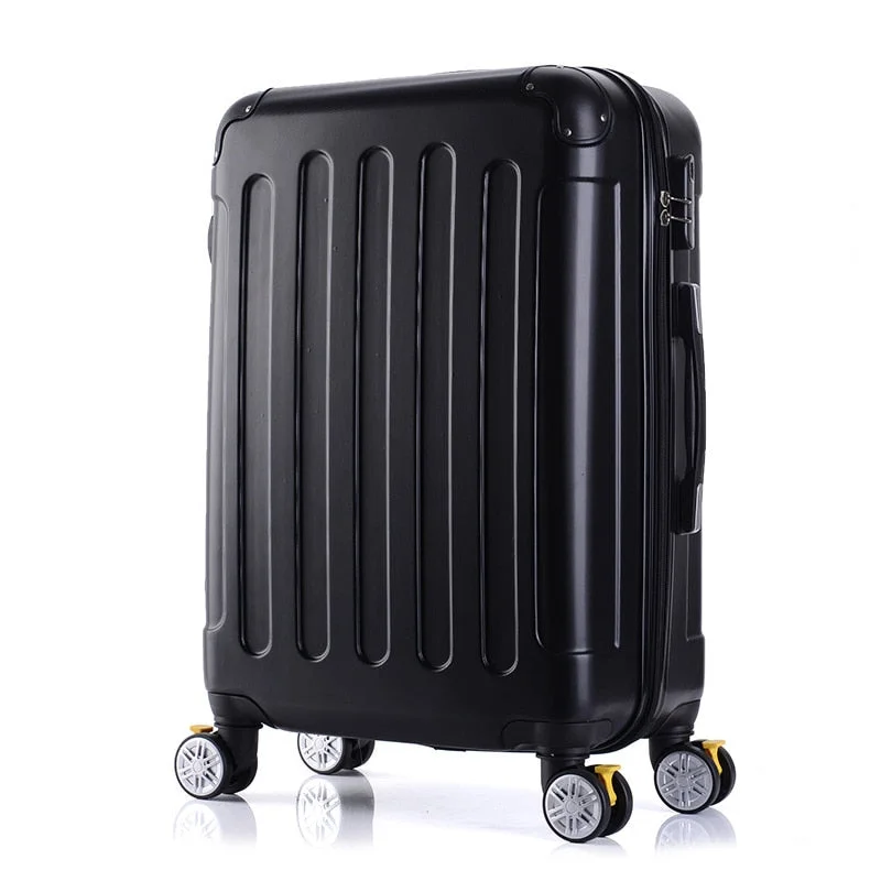 wheeled suitcase for effortless moving -Letrend Fashion Rolling Luggage Spinner 22 Inch Student Suitcase Wheels Trolley 20 Inch Carry On