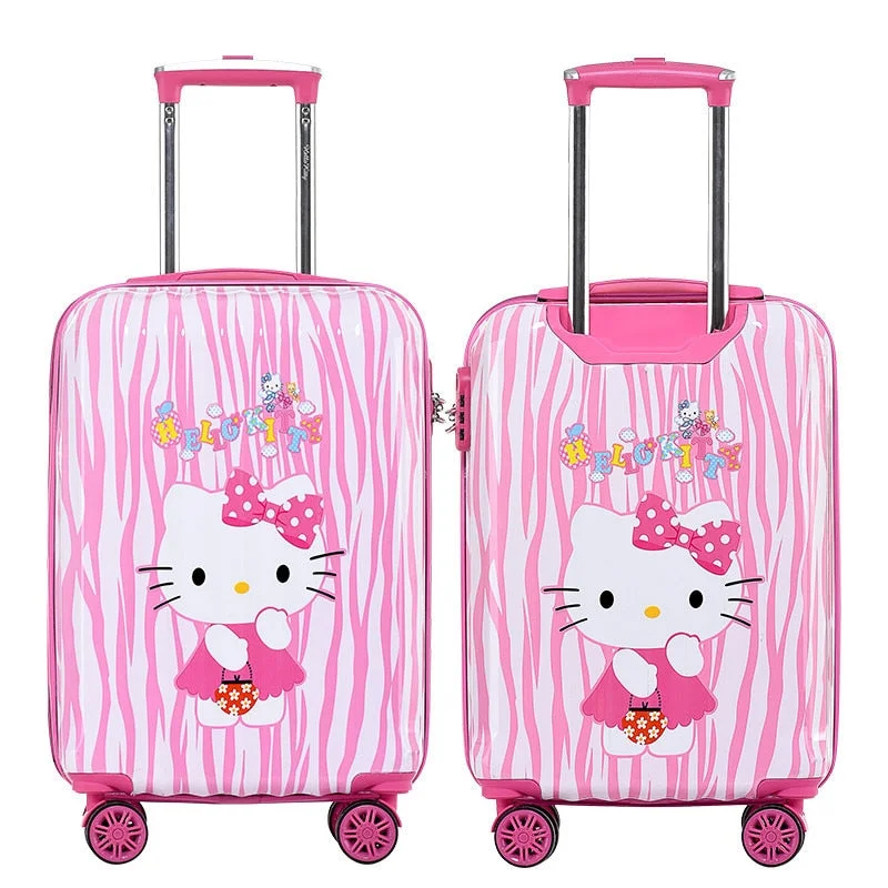 premium suitcase for luxury trips -Hellokitty Children'S Boutique Trolley Case,20"Student Suitcase,Cartoon Luggage,Girl Boarding