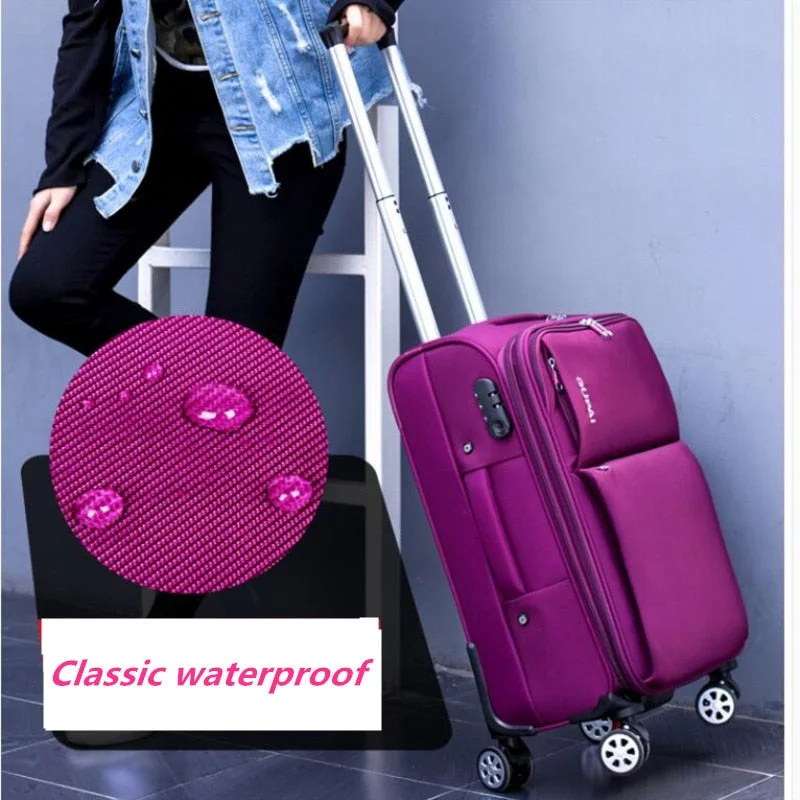 large suitcase for big groups -Oxford Spinning Suitcase,Light Luggage,Travel Rolling Luggage,Universal Wheel Trunk,Fashion Trolley