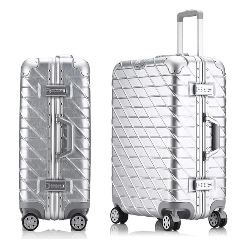 rugged suitcase for tough conditions -20''22''24''26''29'' Business Travel Rolling Luggage Aluminum Frame Tsa Lock Spinner Wheels Cabin