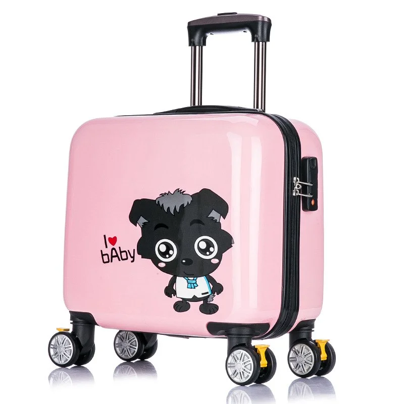 affordable suitcase for holiday travel -Hotsale!16Inches Children Cartoon Abs Hardside Trolley Luggage Bag,Fashion Sheep Picture Travel