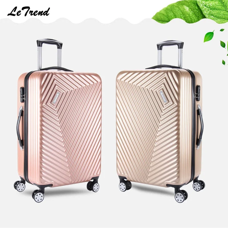 heavy-duty suitcase for sports gear -Letrend New Rolling Luggage Spinner Men Trolley Travel Bag Password Box 20 Inch Boarding Bag 24Inch