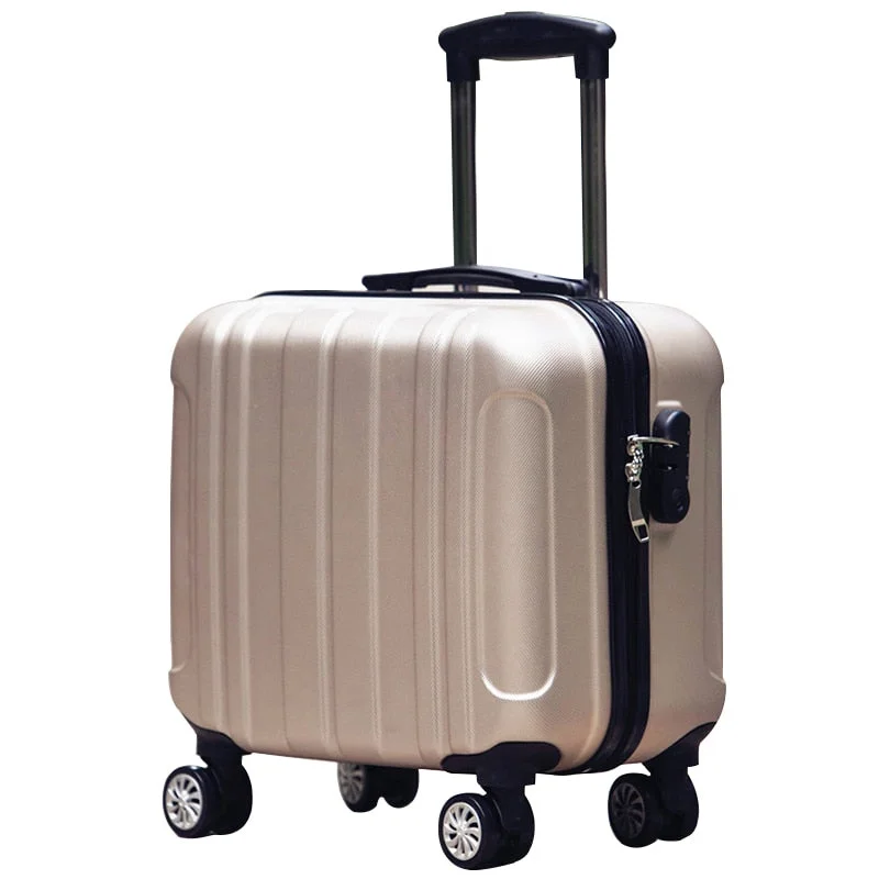 eco-friendly suitcase for earth travel -Universal 16 Luggage Wheels Password Box Female Mini Commercial Computer Luggage Trolley Luggage