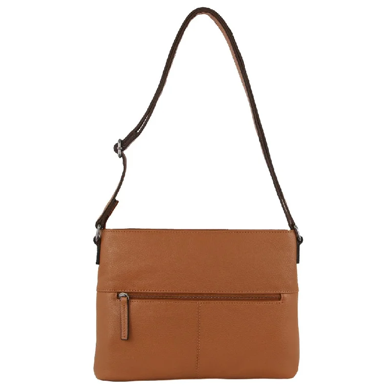 eco-friendly velvet crossbody bag-eco-friendly velvet crossbody bagMilleni - NL3735Ladies Leather crossbody - Cognac