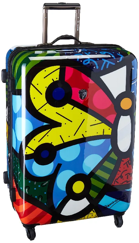 sturdy suitcase for rough use -Heys America Unisex Britto Butterfly 30" Spinner Multi Suitcase