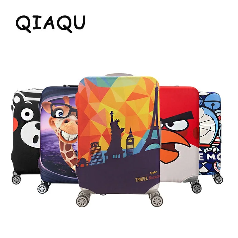 cheap suitcase for budget vacations -Qiaqu Brand Travel Thicken Elastic Color Luggage Suitcase Protective Cover, Apply To 18-32Inch