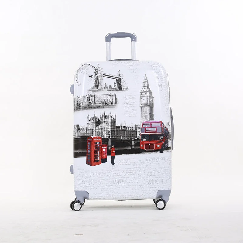 elegant suitcase for professionals -20 Inch Pc Hardside Boarding Trolley Luggage,London Telephone Booth Travel Luggage Bags On