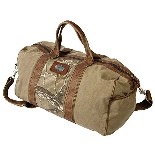 luxury duffel bags for posh travel -Canyon Outback Urban Edge Hudson Realtree Xtra 20-Inch Canvas Duffel Bag, Brown, One Size